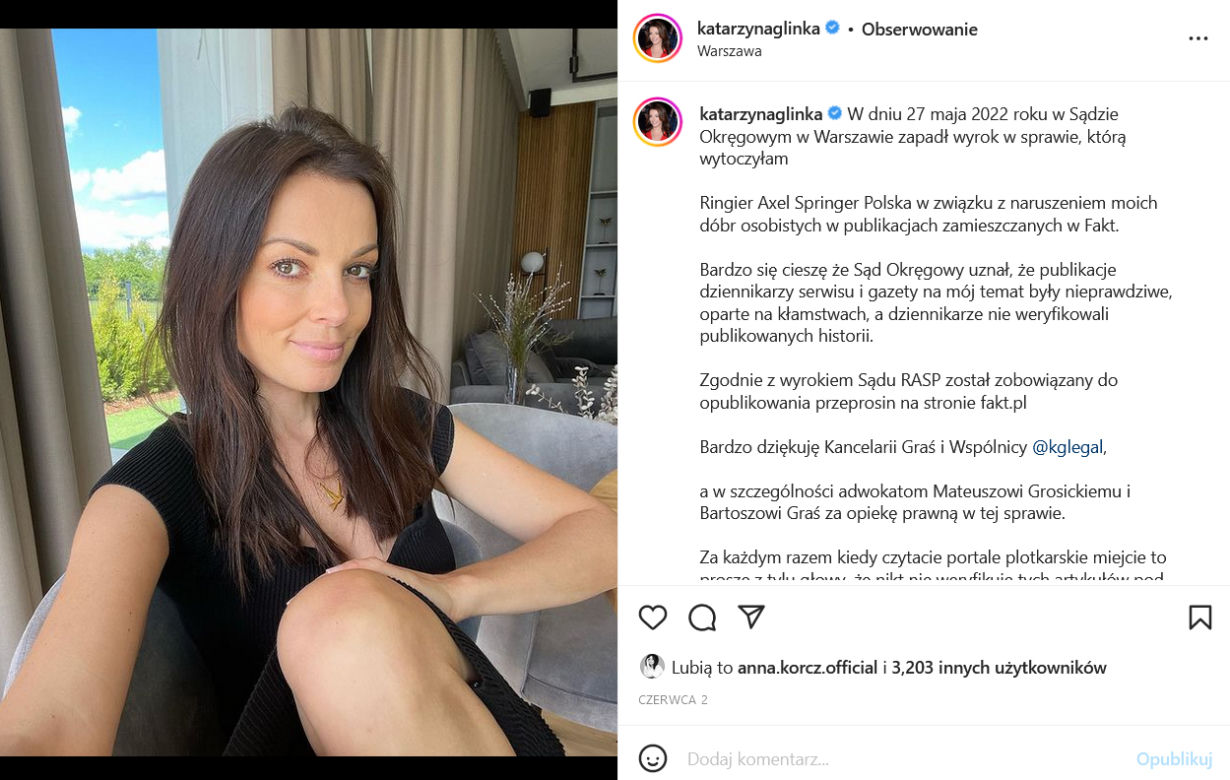 Katarzyna Glinka będzie walczyć o alimenty dla syna