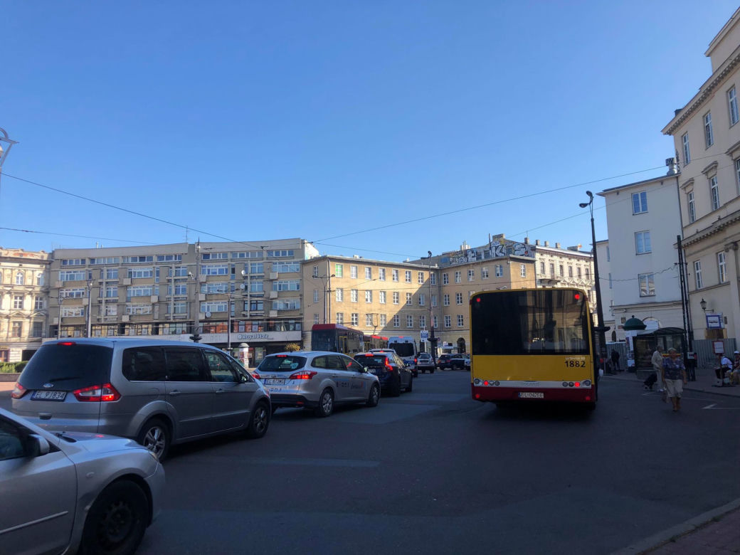 Korki na Pomorskiej w Łodzi