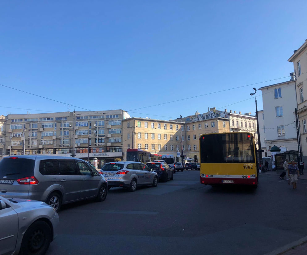 Korki na Pomorskiej w Łodzi