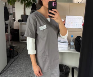 Amanda Mincewicz na planie serialu Pierwsza miłość