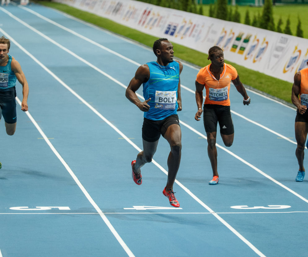 Usain Bolt podczas Memoriału Kamili Skolimowskiej