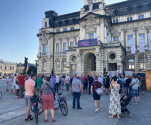 Protest w Nowym Sączu przeciwko zmianom w ustawie o radiofonii i telewizji
