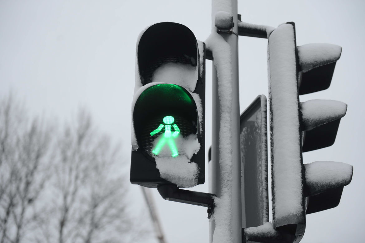 Śnieżyca w Warszawie