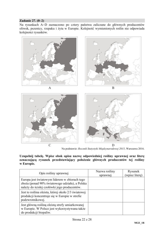 Matura 2019 geografia rozszerzona. ARKUSZE I ODPOWIEDZI