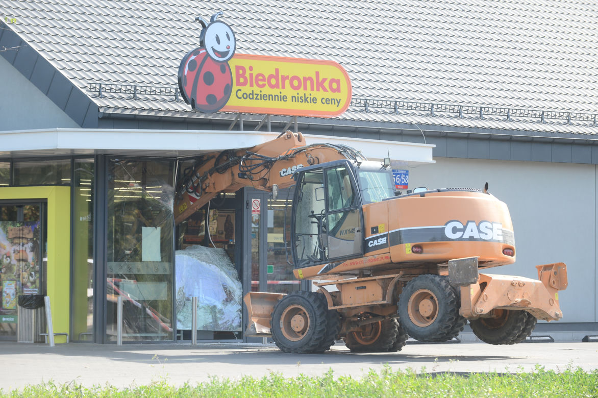 Koparka w Biedronce