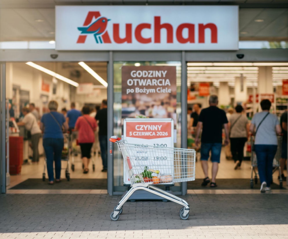Czy Auchan jest otwarty 5 czerwca 2026? Godziny otwarcia Auchan po Bożym Ciele