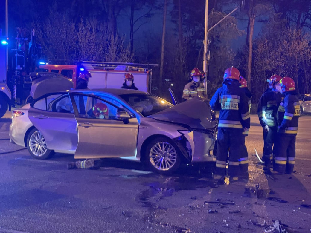 Samochód, kóry brał udział w wypadku na Białołęce został niewiele wcześniej ukradziony.