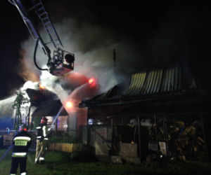 Pożar plebanii w Sanktuarium Matki Bożej w Studzienicznej