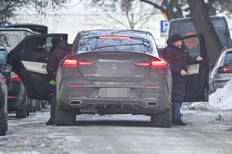 Marek Kondrat z żoną i córką w Warszawie