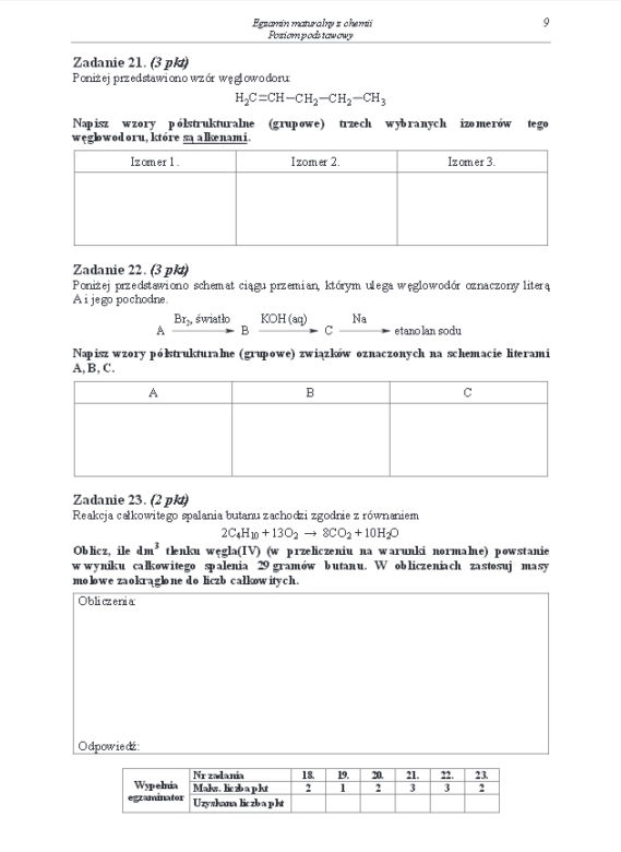 Arkusz podstawowy chemia matura 2014