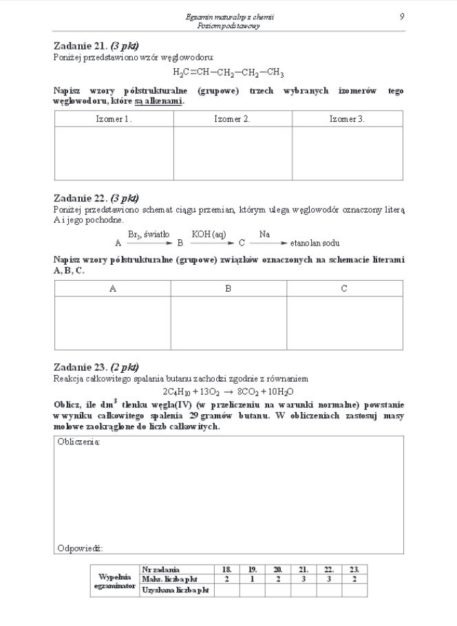 Arkusz podstawowy chemia matura 2014