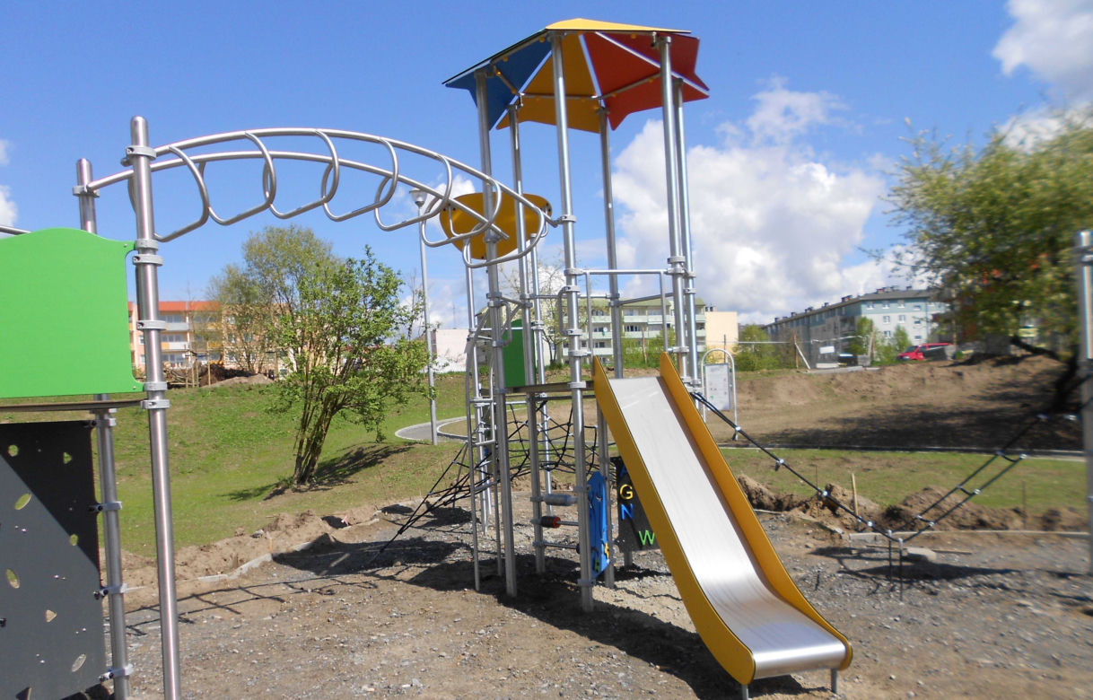 Park Majowe przed końcem budowy