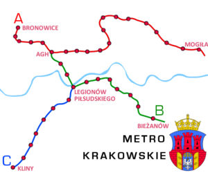 Metro w Krakowie - MAPA