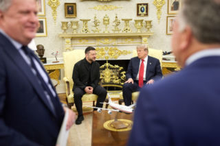 Wołodymyr Zełenski po rozmowach z Donaldem Trumpem w Białym Domu