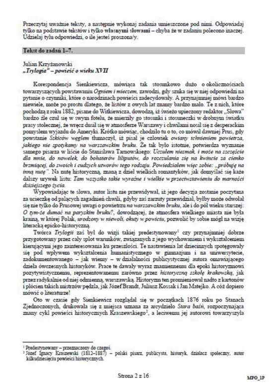 Próbna matura 2020 polski