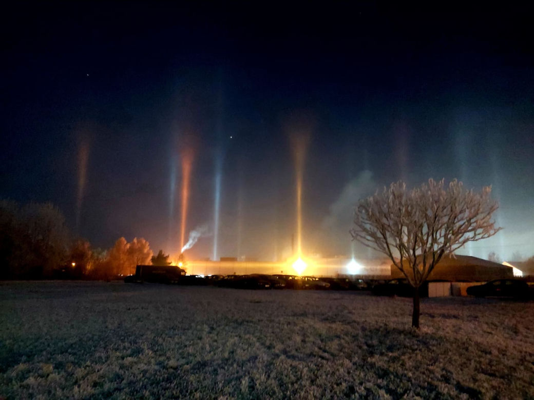 Słupy świetlne Starachowice 14.12.2021
