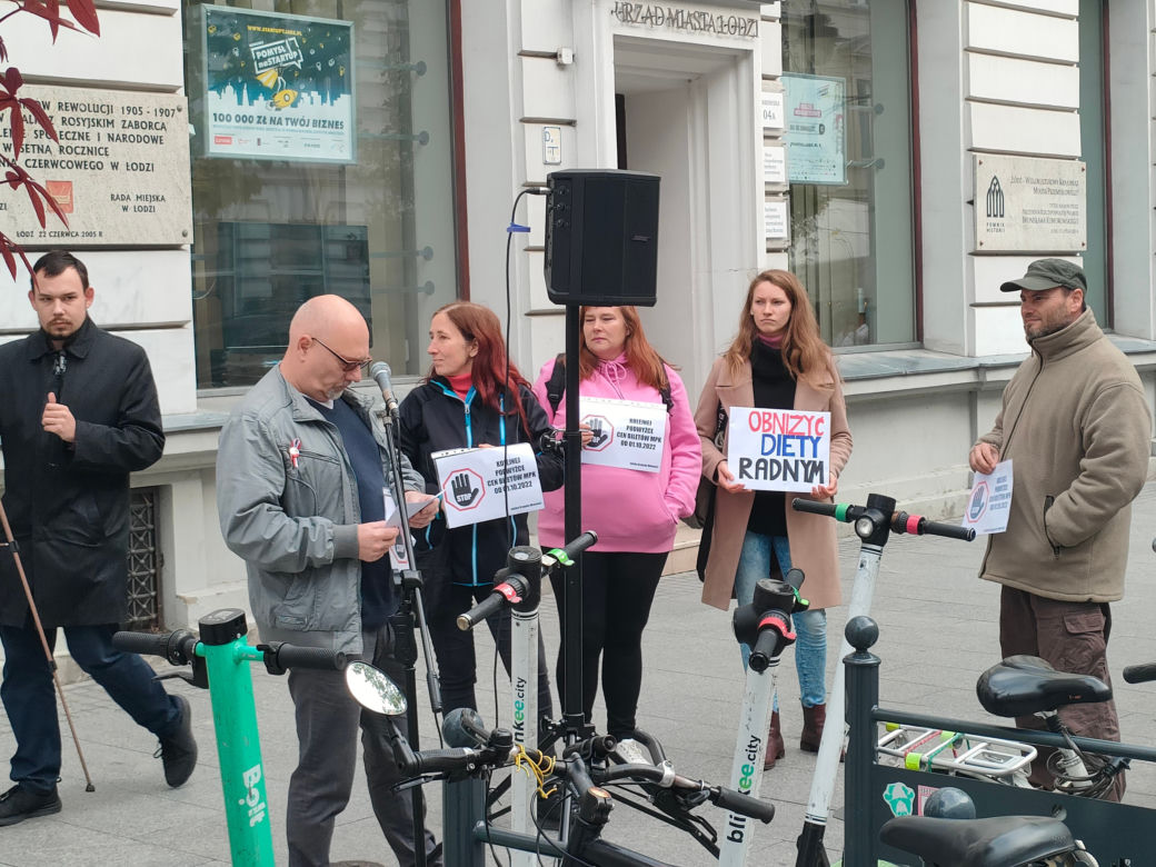 Łodzianie mają dość. Odbył się protest przeciw podwyżkom cen