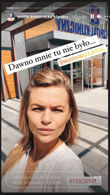 Na dobre i na złe na planie. Emilia Komarnicka-Klynstra (Agata Woźnicka)