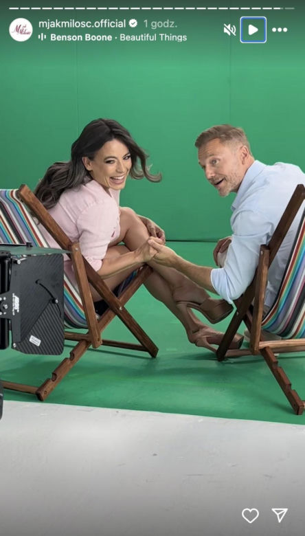 Nowa czołówka M jak miłość 2024. Magda (Anna Mucha), Andrzej Budzyński (Krystian Wieczorek)