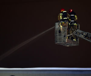 Pożar hali magazynowej w Skawinie