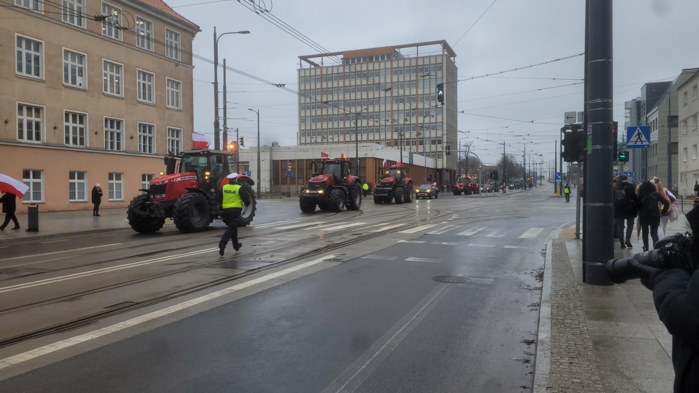 Protest rolników w Olsztynie, 20 lutego