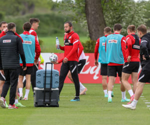 Grzegorz Krychowiak na treningu reprezentacji w Opalenicy