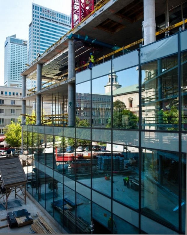 Biurowiec Cosmopolitan, Warszawa - montaż elewacji
