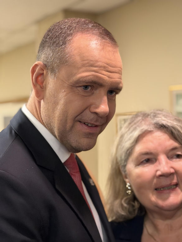 Karol Nawrocki na spotkaniu z Polonią po mszy w Maryland