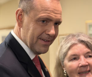 Karol Nawrocki na spotkaniu z Polonią po mszy w Maryland