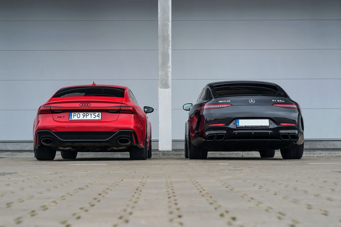 Audi RS7 Sportback 4.0 TFSI V8 vs. Mercedes-AMG GT 4-Door Coupe 63 S 4MATIC+