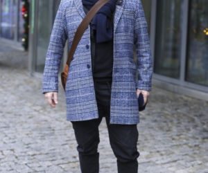 Sportowcy i aktorzy pod siedzibą TVN