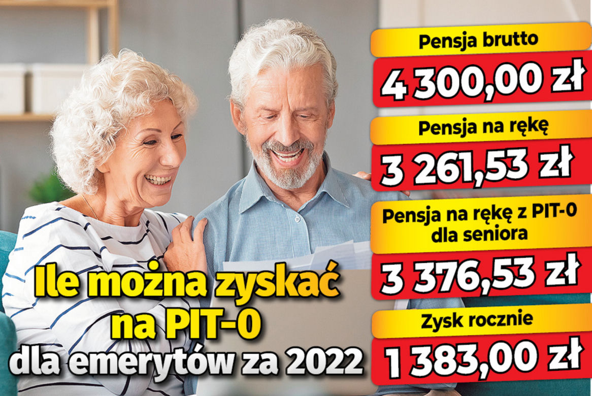 Ile można zyskać na PIT-0 dla emerytów za 2022