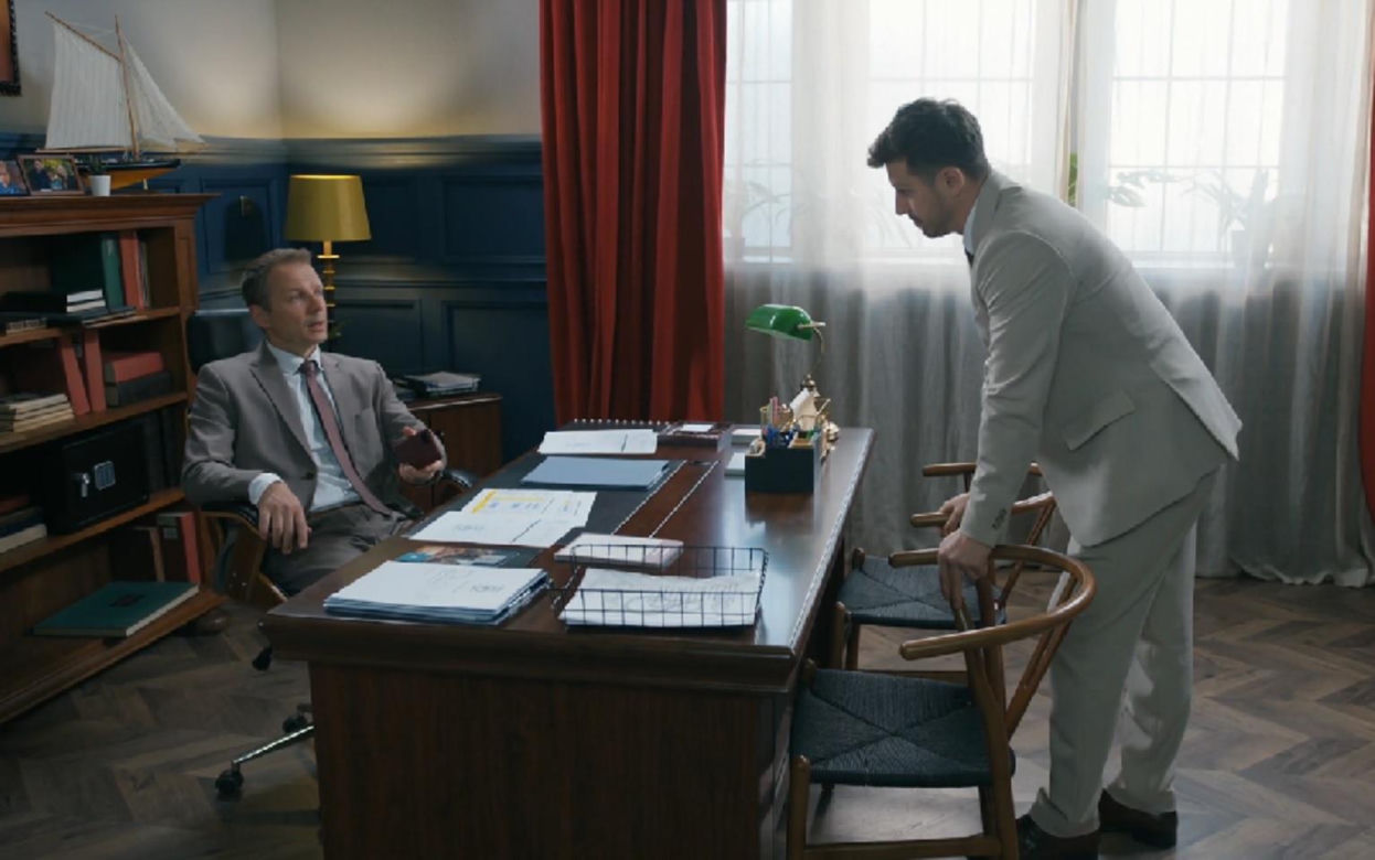 Barwy szczęścia, odcinek 3287. Bruno (Lesław Żurek), Justin (Jasper Sołtysiewicz)