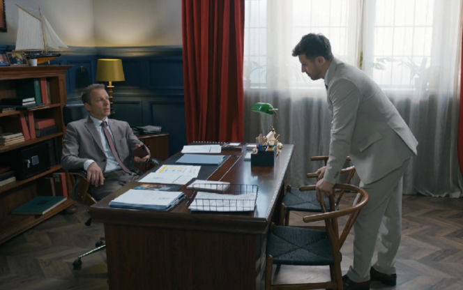 Barwy szczęścia, odcinek 3287. Bruno (Lesław Żurek), Justin (Jasper Sołtysiewicz)