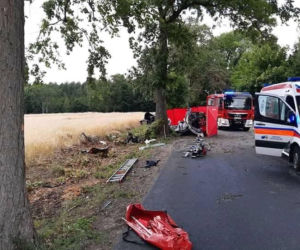 Tragedia w powiecie tucholskim! Kierowca zginął na miejscu! [ZDJĘCIA]