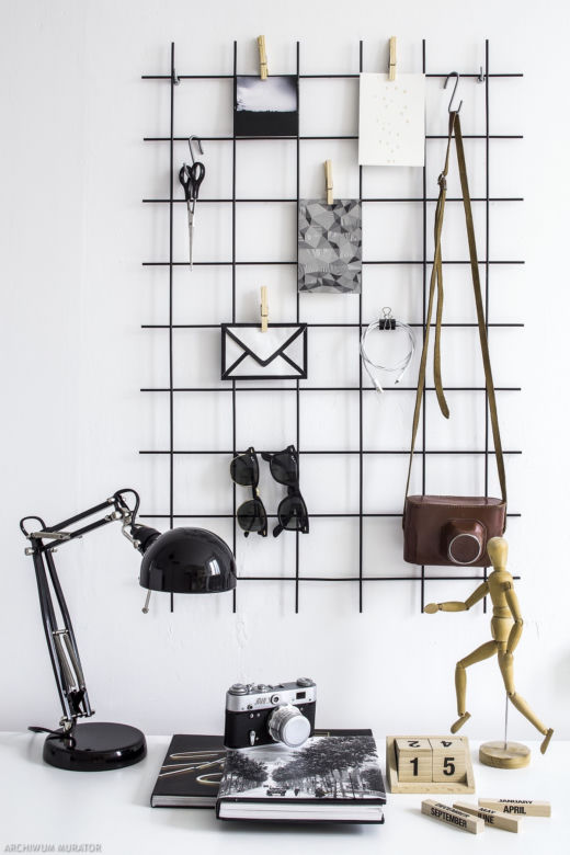Organizer na ścianę nad biurkiem DIY: kratka przypominajka MUST HAVE blogerów