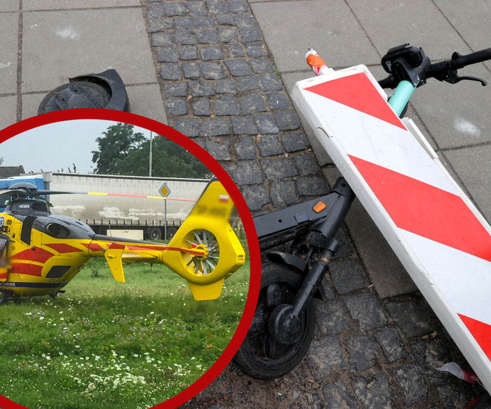 Dramat w Gielniowie! 12-latek wjechał na hulajnodze pod ciężarówkę. Nastolatek zmarł w szpitalu