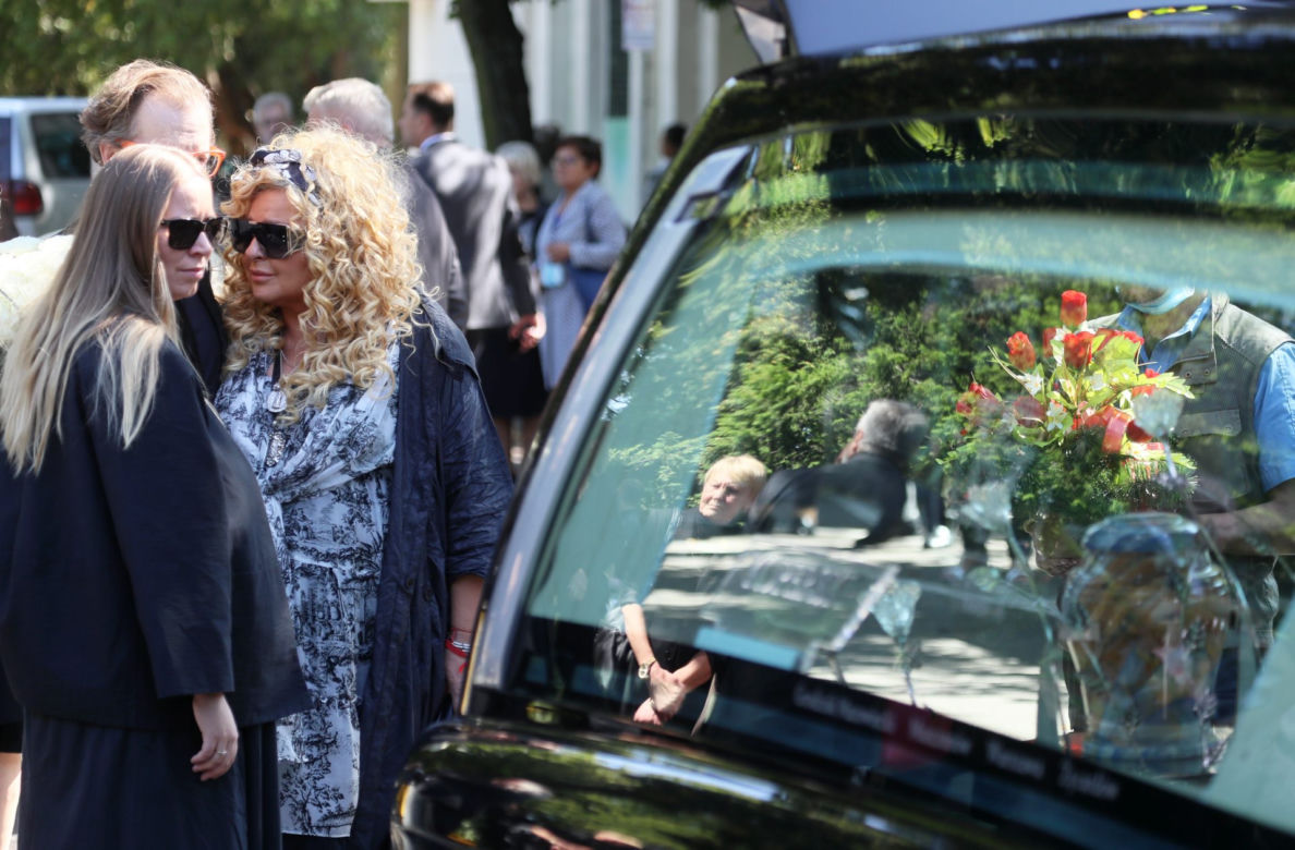 Magda Gessler na pogrzebie byłego męża
