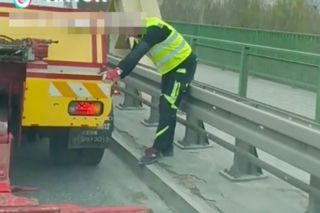 Problematyczny kierowca na Moście Siekierkowskim 11.04.2026