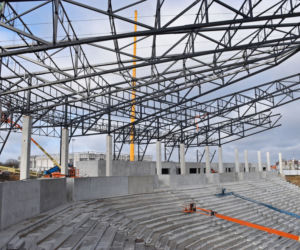Budowa stadionu w Szczecinie - luty 2020