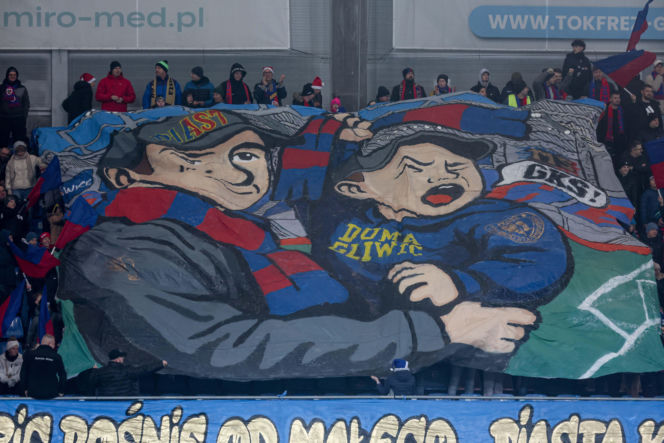 Piast Gliwice - Legia Warszawa, zdjęcia kibiców i zawodników z meczu 18. kolejki PKO BP Ekstraklasy