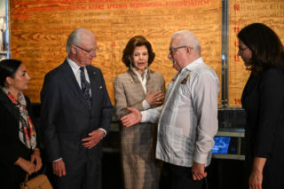 Gdańsk/ Król Szwecji Karol XVI Gustaw oraz królowa Sylwia spotkali się z Lechem Wałęsą