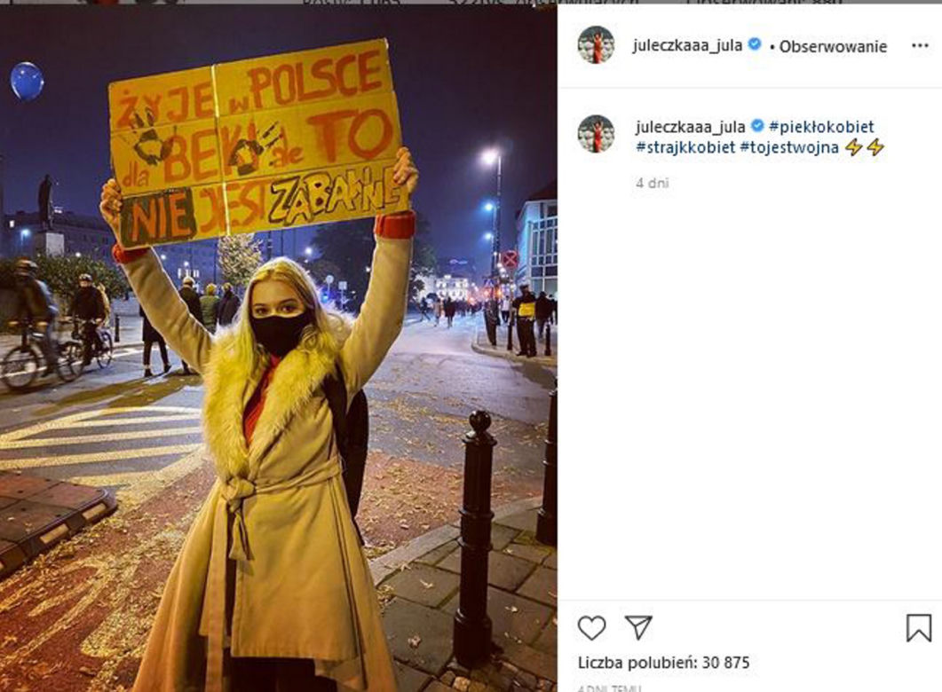 Pobili Julię Wróblewską, a ona dalej protestuje