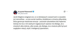 Jacek Magiera nie żyje. Tak go żegnają