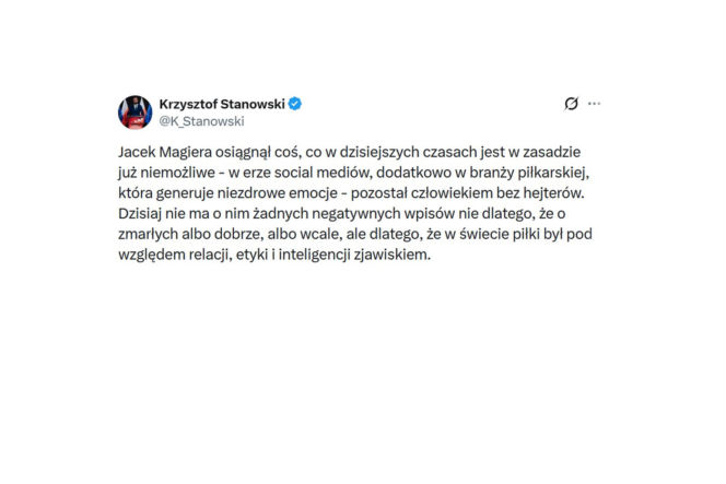 Jacek Magiera nie żyje. Tak go żegnają