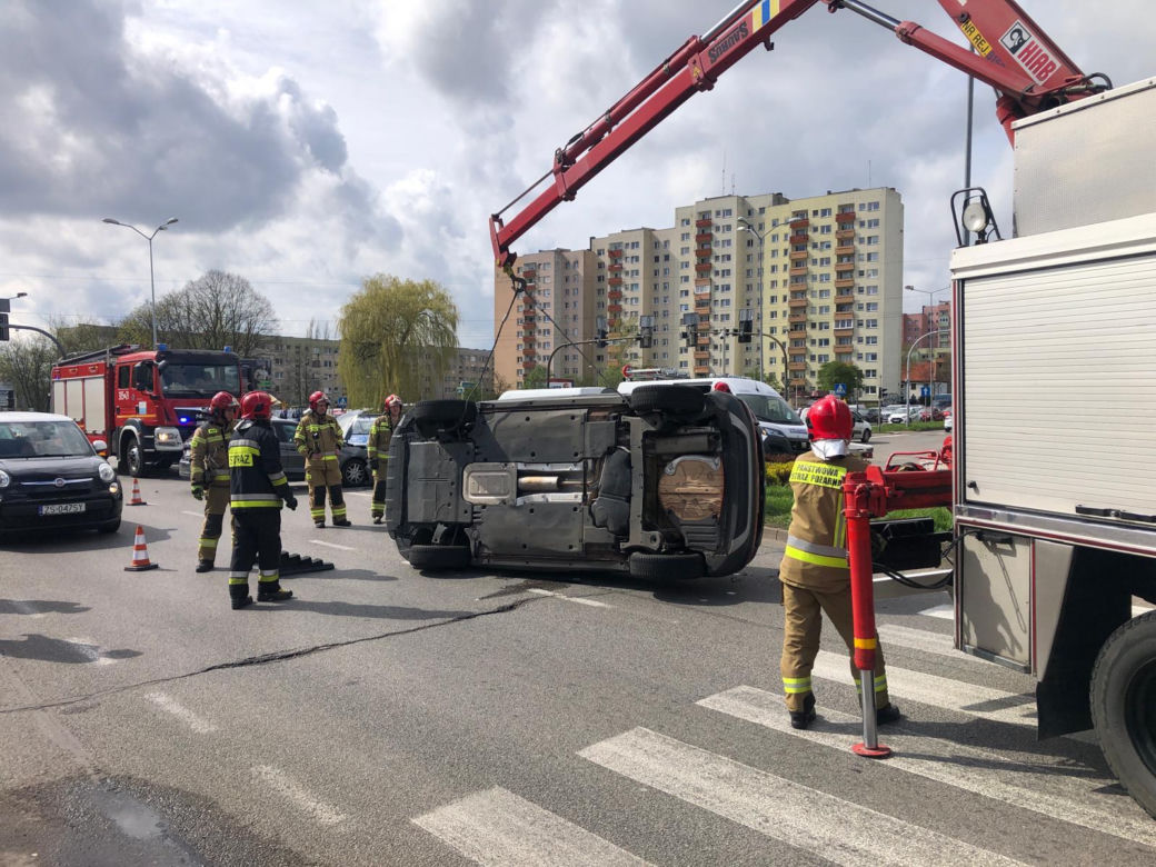 Wypadek na ul. Obotryckiej w Szczecinie