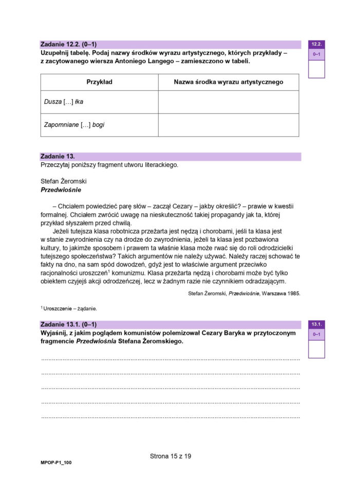 Matura 2026 polski arkusz CKE
