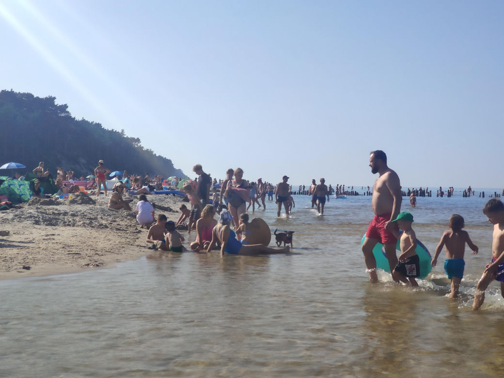 Plaża w Dębkach wrzesień 2023