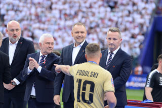 Karol Nawrocki i ceremonia po finale Pucharu Polski