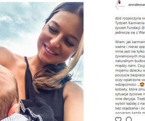 Anna Lewandowska karmi Klarę piersią